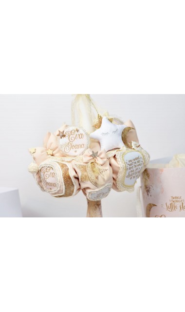 Lumanare de botez pentru fetite personalizata, 65x4cm, Twinkle Little Star  2